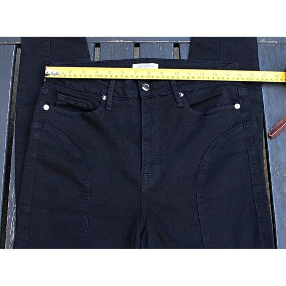 Good American - sz 14/32 - Good Waist Slim Leg w/Front Seam, STRETCH, Blackout - Picture 5 of 10